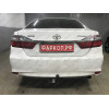 T106-A Лидер-плюс ТСУ для Toyota Camry седан 2006-2012, 2012-2017 без выреза бампера. Нагрузки: 1300/75 кг, масса фаркопа 18,54 кг (без электрики в комплекте)