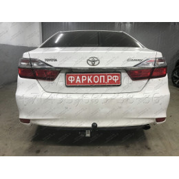 T106-A Лидер-плюс ТСУ для Toyota Camry седан 2006-2012, 2012-2017 без выреза бампера. Нагрузки: 1300/75 кг, масса фаркопа 18,54 кг (без электрики в комплекте)