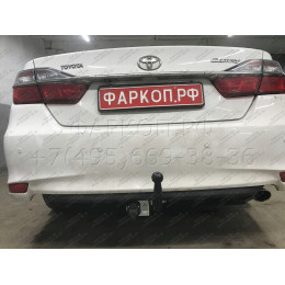 T106-A Лидер-плюс ТСУ для Toyota Camry седан 2006-2012, 2012-2017 без выреза бампера. Нагрузки: 1300/75 кг, масса фаркопа 18,54 кг (без электрики в комплекте)