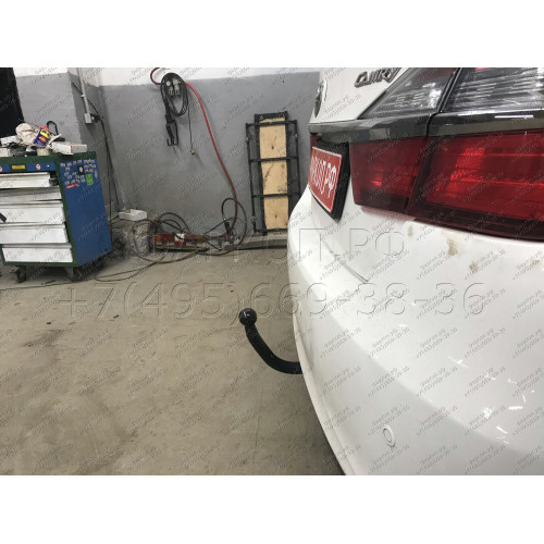 T106-A Лидер-плюс ТСУ для Toyota Camry седан 2006-2012, 2012-2017 без выреза бампера. Нагрузки: 1300/75 кг, масса фаркопа 18,54 кг (без электрики в комплекте)