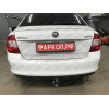 S104A GALIA Полностью оцинкованный фаркоп на Skoda Rapid лифтбек/универсал 2013-2020, 2020-2022, SEAT Toledo седан 2013-2018. Подрозетник убирается за бампер. Тип шара: A. Невидимый вырез бампера. Нагрузки: 1500/75 кг, масса фаркопа 12,52 кг