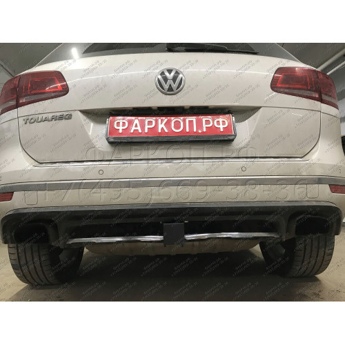 PCA-02-991122.00 PT GROUP Фаркоп на Volkswagen Touareg 2002-2018, Porsche Cayenne 2002-2017. Тип шара: E (легкосъемный шар под квадрат). Нагрузки: 3500/150 кг, масса фаркопа 17,4 кг (без электрики в комплекте)
