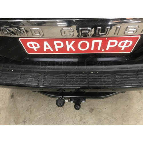 3017-F ORIS Фаркоп на Toyota Land Cruiser 200 2007-2021, включая Executive, Excalibur, TRD, Lexus LX570 2007-2021. Без выреза в бампере. Тип шара: F. Нагрузки: 2500/120 кг, масса фаркопа 22,8 кг (без электрики в комплекте)