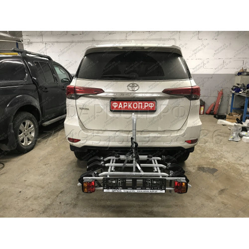 3015-F ORIS Фаркоп на Toyota Fortuner (кроме комплектации TRD) 2017- без выреза в бампере. Тип шара: F. Нагрузки: 2500/100 кг, масса фаркопа 20 кг (без электрики в комплекте)
