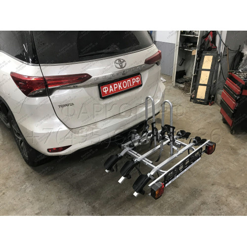 3015-F ORIS Фаркоп на Toyota Fortuner (кроме комплектации TRD) 2017- без выреза в бампере. Тип шара: F. Нагрузки: 2500/100 кг, масса фаркопа 20 кг (без электрики в комплекте)