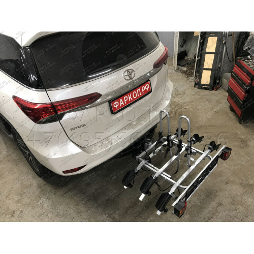 3015-F ORIS Фаркоп на Toyota Fortuner (кроме комплектации TRD) 2017- без выреза в бампере. Тип шара: F. Нагрузки: 2500/100 кг, масса фаркопа 20 кг (без электрики в комплекте)