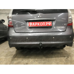 M109-A Лидер-плюс ТСУ для Mitsubishi Grandis 2004-2011 без выреза бампера. Нагрузки: 1200/75 кг, масса фаркопа 19,88 кг (без электрики в комплекте)