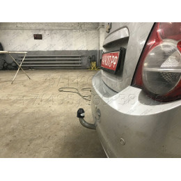 C063A GALIA Полностью оцинкованный фаркоп на Chevrolet Aveo седан 2012-2015. Подрозетник убирается за бампер. Тип шара: A. Без выреза бампера. Нагрузки: 1100/50 