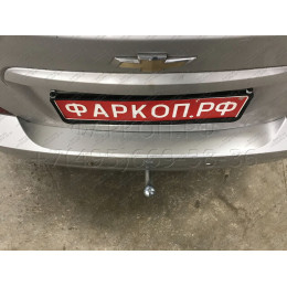 C063A GALIA Полностью оцинкованный фаркоп на Chevrolet Aveo седан 2012-2015. Подрозетник убирается за бампер. Тип шара: A. Без выреза бампера. Нагрузки: 1100/50 