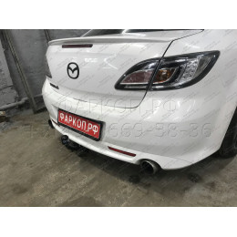 4528-A ORIS Фаркоп на Mazda 6 хетчбек/седан 2008-2013. Необходима подрезка бампера. Тип шара: A. Нагрузки: 1500/70 кг, масса фаркопа 19,4 кг (без электрики в комп