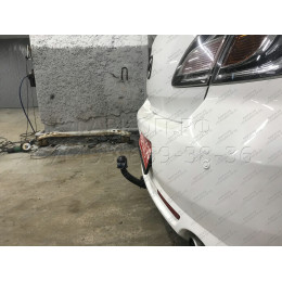 4528-A ORIS Фаркоп на Mazda 6 хетчбек/седан 2008-2013. Необходима подрезка бампера. Тип шара: A. Нагрузки: 1500/70 кг, масса фаркопа 19,4 кг (без электрики в комп