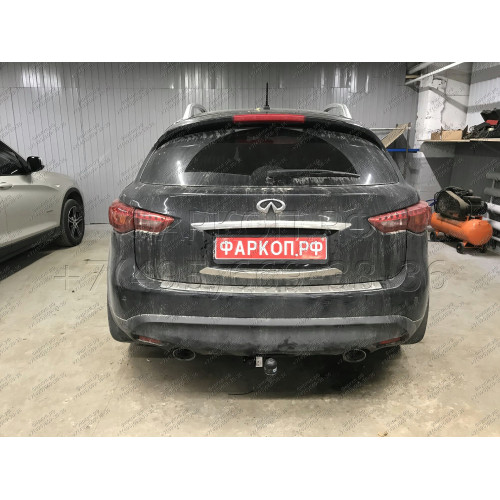 8011-A ORIS Фаркоп на Infiniti FX 2010-2014, Infiniti QX70 2014-2017 без выреза в бампере. Тип шара: A. Нагрузки: 1500/75 кг, масса фаркопа 21 кг (без электрики в комплекте)