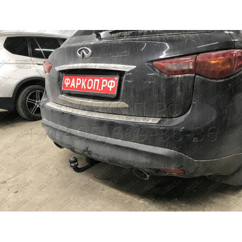 8011-A ORIS Фаркоп на Infiniti FX 2010-2014, Infiniti QX70 2014-2017 без выреза в бампере. Тип шара: A. Нагрузки: 1500/75 кг, масса фаркопа 21 кг (без электрики в комплекте)