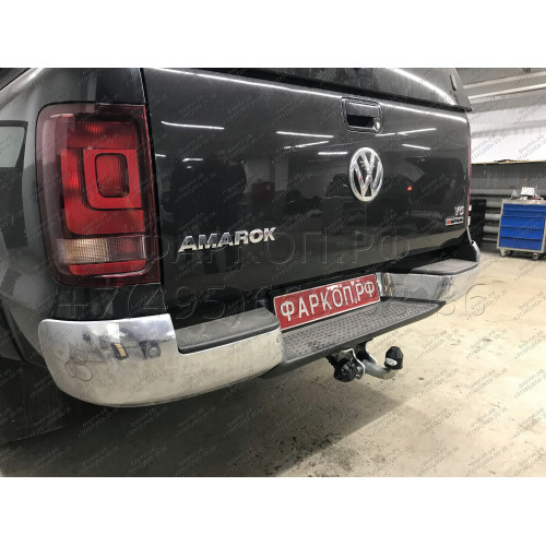 V076A GALIA Полностью оцинкованный фаркоп на Volkswagen Amarok 2010-2022. Тип шара: A. Установка без снятия и выреза бампера. Нагрузки: 3500/130 кг, масса фаркопа 5,02 кг