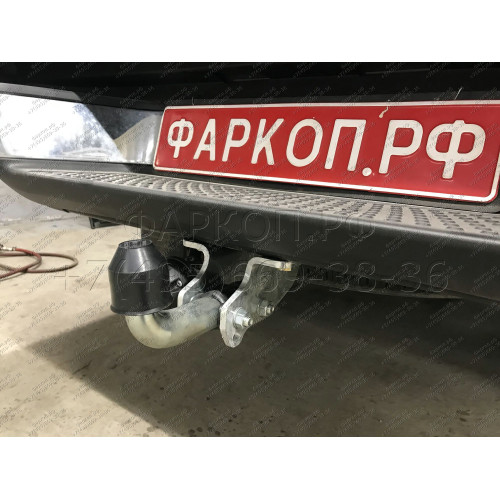 V076A GALIA Полностью оцинкованный фаркоп на Volkswagen Amarok 2010-2022. Тип шара: A. Установка без снятия и выреза бампера. Нагрузки: 3500/130 кг, масса фаркопа 5,02 кг