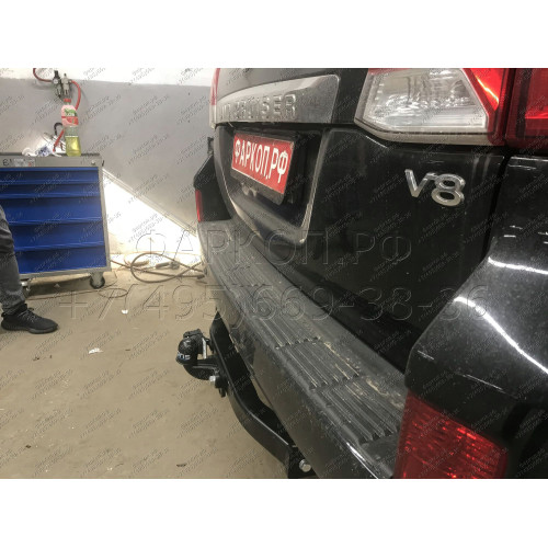 3017-F ORIS Фаркоп на Toyota Land Cruiser 200 2007-2021, включая Executive, Excalibur, TRD, Lexus LX570 2007-2021. Без выреза в бампере. Тип шара: F. Нагрузки: 2500/120 кг, масса фаркопа 22,8 кг (без электрики в комплекте)
