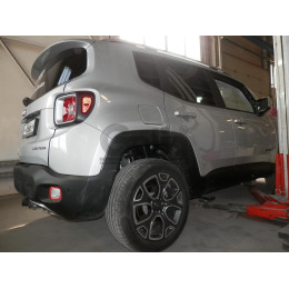 J011A GALIA Полностью оцинкованный фаркоп на Jeep Renegade 2014-, FIAT 500X 2014-, Jeep Compass 2017-. Тип шара: A. Требуется вырез в бампере. Нагрузки: 1750/100 кг, масса фарко
