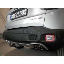 J011A GALIA Полностью оцинкованный фаркоп на Jeep Renegade 2014-, FIAT 500X 2014-, Jeep Compass 2017-. Тип шара: A. Требуется вырез в бампере. Нагрузки: 1750/100 кг, масса фарко