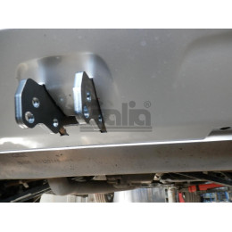 J011A GALIA Полностью оцинкованный фаркоп на Jeep Renegade 2014-, FIAT 500X 2014-, Jeep Compass 2017-. Тип шара: A. Требуется вырез в бампере. Нагрузки: 1750/100 кг, масса фарко
