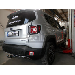 J011A GALIA Полностью оцинкованный фаркоп на Jeep Renegade 2014-, FIAT 500X 2014-, Jeep Compass 2017-. Тип шара: A. Требуется вырез в бампере. Нагрузки: 1750/100 кг, масса фарко