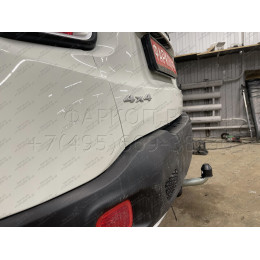 J011A GALIA Полностью оцинкованный фаркоп на Jeep Renegade 2014-, FIAT 500X 2014-, Jeep Compass 2017-. Тип шара: A. Требуется вырез в бампере. Нагрузки: 1750/100 кг, масса фарко
