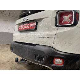 J011A GALIA Полностью оцинкованный фаркоп на Jeep Renegade 2014-, FIAT 500X 2014-, Jeep Compass 2017-. Тип шара: A. Требуется вырез в бампере. Нагрузки: 1750/100 кг, масса фарко