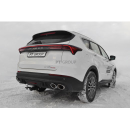 JXS-23-991122.00 PT GROUP Фаркоп на Jetour X70 Plus 2023- без подрезки бампера. Тип шара: E (легкосъемный шар под квадрат). Нагрузки: 1000/75 кг, масса фаркопа 19 кг (без