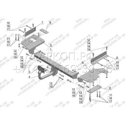 KI 16 AVTOS Фаркоп на Hyundai Tucson 2004-2009, Kia Sportage 2004-2010. Необходима подрезка бампера. Тип шара: A. Нагрузки: 2000/100 кг, масса фаркопа 24 кг (без электрики в ко