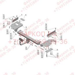 KI 16 AVTOS Фаркоп на Hyundai Tucson 2004-2009, Kia Sportage 2004-2010. Необходима подрезка бампера. Тип шара: A. Нагрузки: 2000/100 кг, масса фаркопа 24 кг (без электрики в ко