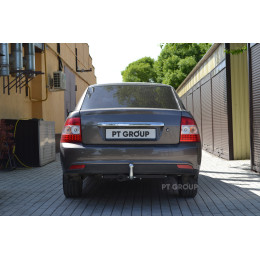 LPR-07-991522.33Black PT GROUP Фаркоп на Lada Priora седан/хетчбек 2007-2018 без снятия и подрезки бампера. Тип шара: A. Нагрузки: 900/75 кг, масса фаркопа 11,3 кг (без эле