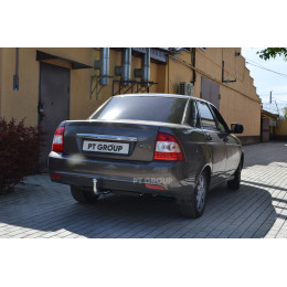 LPR-07-991522.33Black PT GROUP Фаркоп на Lada Priora седан/хетчбек 2007-2018 без снятия и подрезки бампера. Тип шара: A. Нагрузки: 900/75 кг, масса фаркопа 11,3 кг (без эле