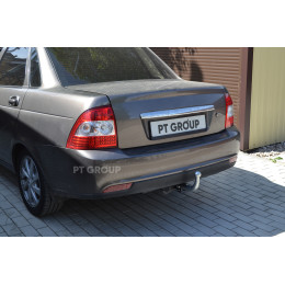 LPR-07-991522.33Black PT GROUP Фаркоп на Lada Priora седан/хетчбек 2007-2018 без снятия и подрезки бампера. Тип шара: A. Нагрузки: 900/75 кг, масса фаркопа 11,3 кг (без эле
