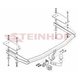 M-024 STEINHOF Фаркоп на Mazda 6 универсал GY 01/2003-2008. Требуется подрезка бампера. Тип шара: A. Нагрузки: 1800/75 кг, масса фаркопа 22 кг (без электрики в компл