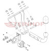 M-162 STEINHOF Фаркоп на Mercedes G-Class w461, w463 1989-2018, w464 2019- без снятия и подрезки бампера. Тип шара: A. Нагрузки: 3200/140 кг, масса фаркопа 11 кг (без электрики в комплекте)