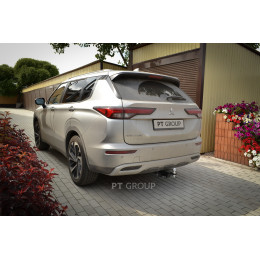 MOU-22-991122.00 PT GROUP Фаркоп на Mitsubishi Outlander 2022- без подрезки бампера. Тип шара: E (легкосъемный шар под квадрат). Нагрузки: 3200/80 кг, масса фаркопа 20,5 кг 