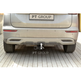 MOU-22-991122.00 PT GROUP Фаркоп на Mitsubishi Outlander 2022- без подрезки бампера. Тип шара: E (легкосъемный шар под квадрат). Нагрузки: 3200/80 кг, масса фаркопа 20,5 кг 
