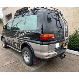 H.M17.A HALTY Фаркоп на Mitsubishi Delica 4 поколение 1994-2007 (кроме PF8W super exceed crystal lite roof long) без подрезки бампера. Тип шара: A. Нагрузки: 750/75 кг, масса фаркопа 20,
