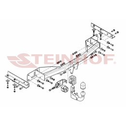 O-177 STEINHOF Фаркоп на Opel Meriva, кроме версии с flex-fix, кроме 1.3 CDTi 2010-2017. Требуется подрезка бампера. Тип шара: AV (вертикальное быстросъемное креплени