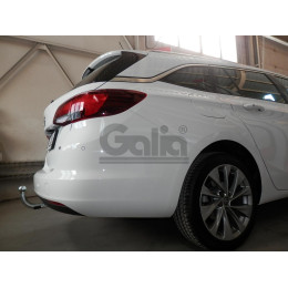 O068A GALIA Полностью оцинкованный фаркоп на Opel Astra K универсал 2016-2021. Подрозетник убирается за бампер. Тип шара: A. Установка без выреза бампера. Н