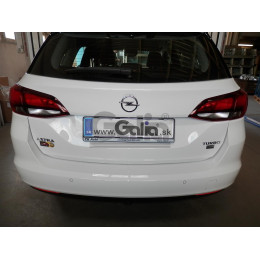 O068A GALIA Полностью оцинкованный фаркоп на Opel Astra K универсал 2016-2021. Подрозетник убирается за бампер. Тип шара: A. Установка без выреза бампера. Н