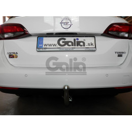 O068A GALIA Полностью оцинкованный фаркоп на Opel Astra K универсал 2016-2021. Подрозетник убирается за бампер. Тип шара: A. Установка без выреза бампера. Н
