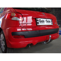 P029C GALIA Полностью оцинкованный фаркоп на Peugeot 206 хетчбек 2003-2010. Подрозетник убирается за бампер. Тип шара: C (горизонтальный съемный). Невидимы