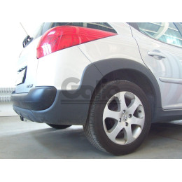 P038C GALIA Полностью оцинкованный фаркоп на Peugeot 207 универсал 2007-2012. Тип шара: C (горизонтальный съемный). Установка без выреза бампера. Нагрузки: 