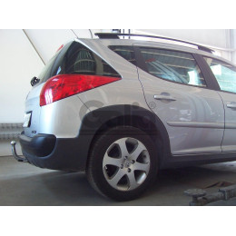 P038C GALIA Полностью оцинкованный фаркоп на Peugeot 207 универсал 2007-2012. Тип шара: C (горизонтальный съемный). Установка без выреза бампера. Нагрузки: 