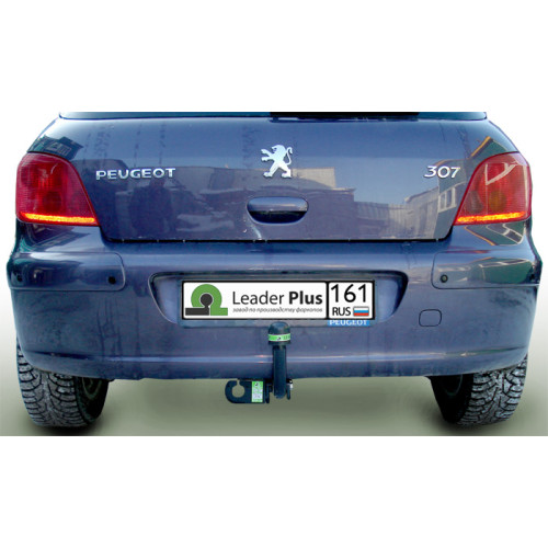 P106-A Лидер-плюс ТСУ для Peugeot 307 хетчбек 2001-2008, Citroen C4 2011-2018. Требуется подрезка бампера. Нагрузки: 1200/75 кг, масса фаркопа 17,08 кг (без электрики в комплекте)