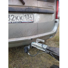T-VAZ-19A TAVIALS ТСУ со съемным шаром для Лада Ларгус (Lada Largus) 2012-2022, в т.ч. Largus Cross без снятия и выреза бампера. Нагрузки: 900/50 кг, масса фаркопа 17,6 кг (б