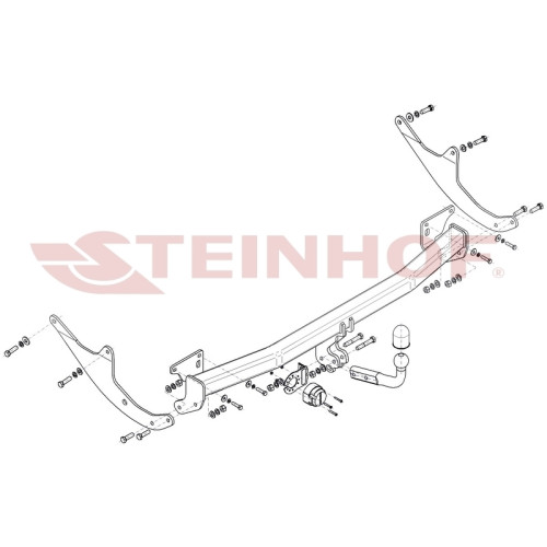 R-139 STEINHOF Фаркоп на Renault Kangoo E-Tech EV 06/2021-, Renault Kangoo III 06/2021-, Nissan Townstar XFK 12/2021-, Mercedes T-Class w420 05/2022-, Mercedes Citan II Tourer w420 09/2021-, Mercedes Citan II w420 09/2021-. Требуется подрезка бампера. Тип