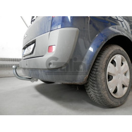R068A GALIA Полностью оцинкованный фаркоп на Renault Grand Scenic II, Scenic II, Megane II хетчбек 2004-2009, в т.ч. модели с парктрониками. Подрозетник убирается за бамп