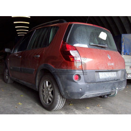 R068A GALIA Полностью оцинкованный фаркоп на Renault Grand Scenic II, Scenic II, Megane II хетчбек 2004-2009, в т.ч. модели с парктрониками. Подрозетник убирается за бамп