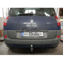 R068A GALIA Полностью оцинкованный фаркоп на Renault Grand Scenic II, Scenic II, Megane II хетчбек 2004-2009, в т.ч. модели с парктрониками. Подрозетник убирается за бамп
